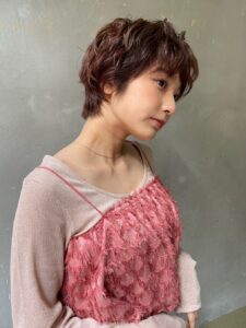 垢抜け◎ショートヘアのくせ毛風パーマ☆**